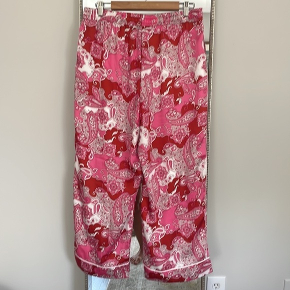 J Crew Pink Paisley Relaxed Satin Pant - Picture 9 of 10